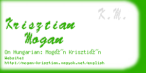 krisztian mogan business card